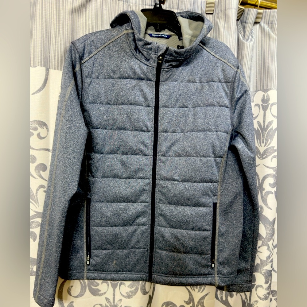 EUC Cutter & Buck Men's‎ Gray Puffer Jacket Size M